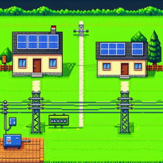 Households with solar  batteries keeping the electricity grid at 50hz through synthetic inertia services-1