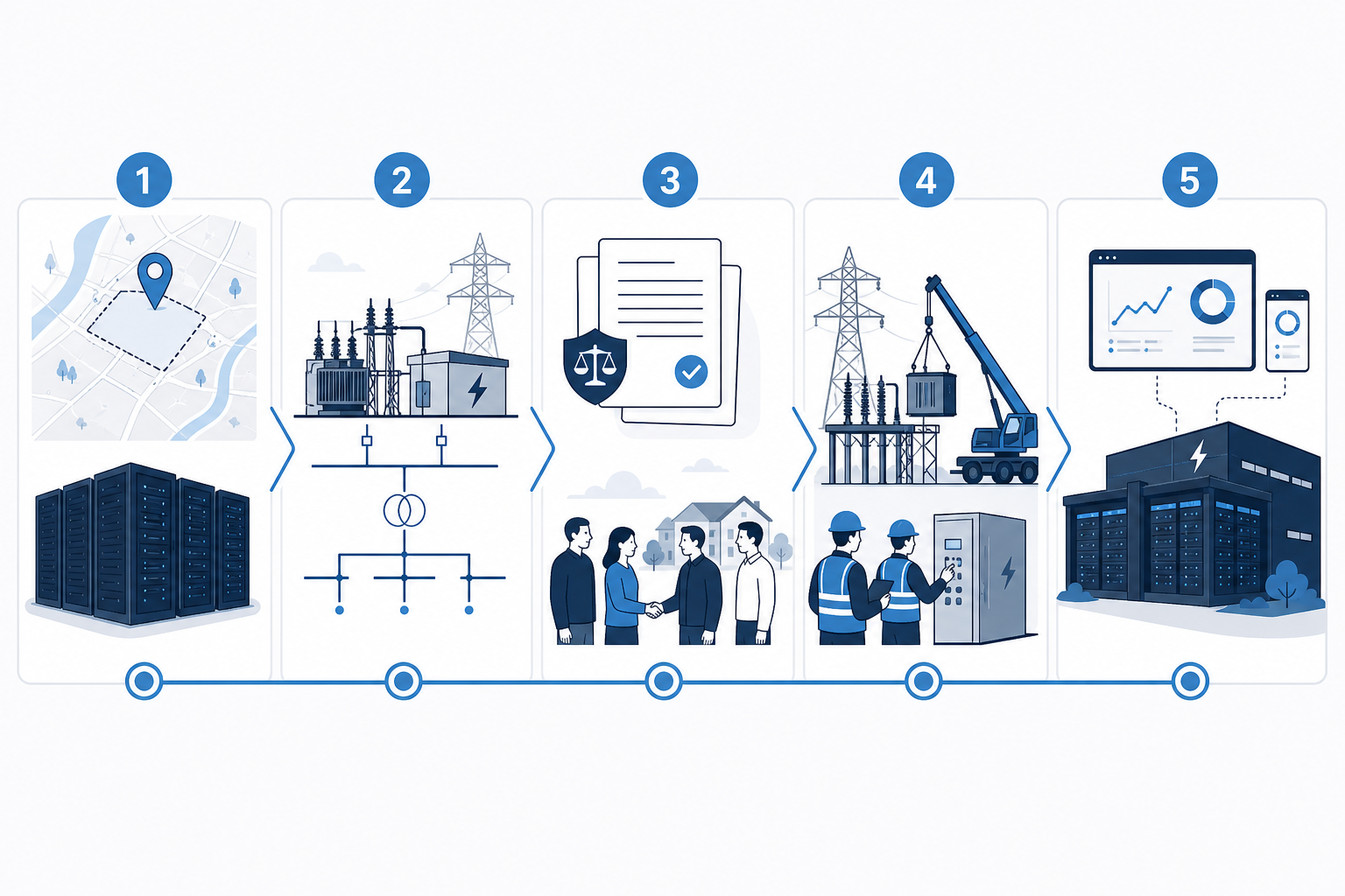 Five-step data centre grid connection process
